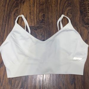 bo + tee cream sports bra